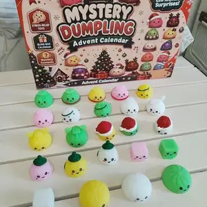 Customer photo of the advent calendar squishies